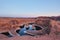 Reflection Canyon Sunset and moonrise,Lake Powell, Utah