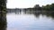 Reflection of cloudy blue sky on the surface of the river and Bridge over river