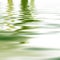 Reflection of greenery in water