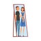 Reflection of Happy Loving Couple in the Mirror, Alter Ego Vector Illustration