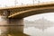 Reflection of Hungarian Parliament under Margaret Bridge, Budapest