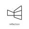 reflection icon. Trendy modern flat linear vector reflection icon on white background from thin line Geometry collection, outline