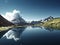 Reflection of Matterhorn in lake Riffelsee