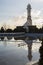 Reflection of Minaret in Waters Pool Vertical Shot