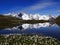 Reflection In Mountain Lake in Switzerland