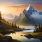 reflection mountain morning nature landscape wilderness lake evening dawn sunset sunrise dusk cloud autumn valley river rock sea