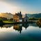 reflection nature morning lake river water reservoir mountain landscape dusk dawn evening cloud sunlight tree sunrise sunset sky