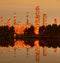 Reflection of petrochemical industry.