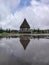 Reflection photography Arjuna Temple in Dieng