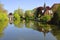 Reflection in river, Bruges
