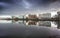 Reflection in river Liffey, Dublin