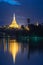 Reflection of Shwedagon pagonda