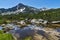 Reflection of Sivrya peak in Banski lakes, Pirin Mountain