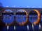 Reflection of Stoen Arch bridge in Mississippi