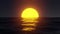 Reflection of the sun at sunrise / sunset on the ocean waves. Looped video. 