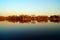 Reflection of trees in autumn lake