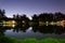 Reflection of trees in Ibirapuera Park