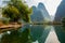 The reflection in the water, the Li river Yangshuo China