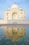 Reflection in the water of the Taj Mahal.