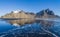 The reflection of wonderful mountain in Iceland