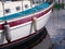 Reflection of yacht in the water background