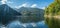 Reflection on the Yenisei River, autumn view. Wild place in Siberia, Krasnoyarsk Krai