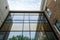 Reflections in the atrium between the old and new sections of the Benton County Courthouse in Prosser, Washington, USA - May 6,