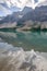 Reflections on Bow Lake in Alberta along Icefield Parkway