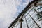 Reflections in the crystals of the richly ornate windows of the Crystal Palace in Madrid