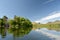 Reflections in Derwentwater from ferry from Keswick