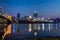 Reflections of Downtown Cincinnati in the Ohio River