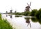 Reflections of the Historic Windmills at Kinderdijk Mill Complex