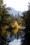 Reflections on a river in Yosemite