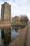 Reflections of the Sint Lievensmonstertoren Saint Lievens monster church tower, located on Kerkplein in Zierikzee