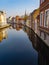 Reflections on a Spring day in Bruges, Belgium, Europe.