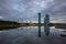 Reflections in water at the putrajaya lake at Putrajaya Malaysia