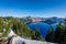 Reflections of Wizard Island in Oregon