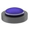 Reflective blue button with black base