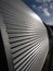 Reflective Corrugated Metal Enclosure on Cardiff Bay Barrage