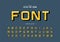 Reflective font and alphabet vector, Gradient style design typeface letter and number