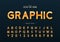 Reflective font and round alphabet vector, Gradient design typeface and number