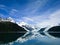 Reflective glaciers of Prince William Sound in Alaska