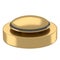 Reflective golden button with black base