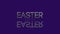 Reflective Happy Easter vibrant purple background with white lettering