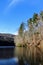 Reflective lake in mountians