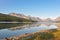 Reflective mountains in Glacier National Park, Montana, USA