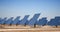 Reflective panels of a solar thermal plant