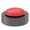 Reflective red button with black base