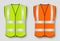 Reflective road safety vests isolated on background. Vector illustration.