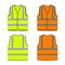 Reflective safety vest yellow orange